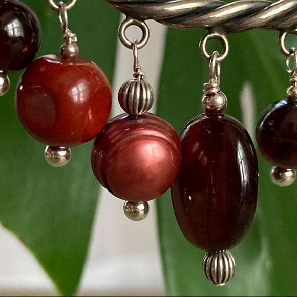 Carolyn Pollack Relios Red Semi Precious & Silver - Picture 3 of 6